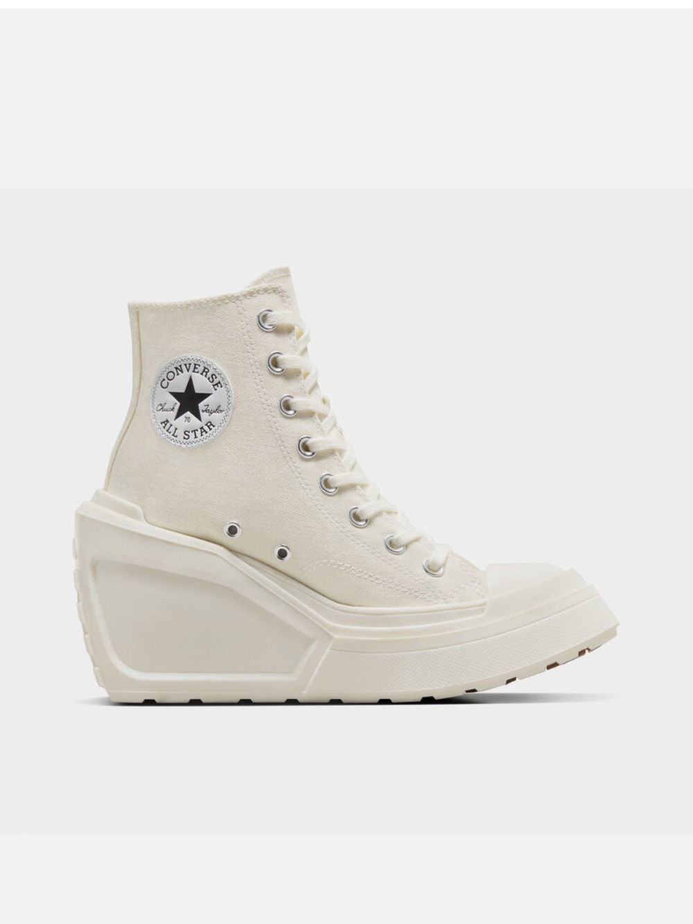 NWOT Converse Chuck 70 De Luxe White Wedge Platform Shoes Size 9